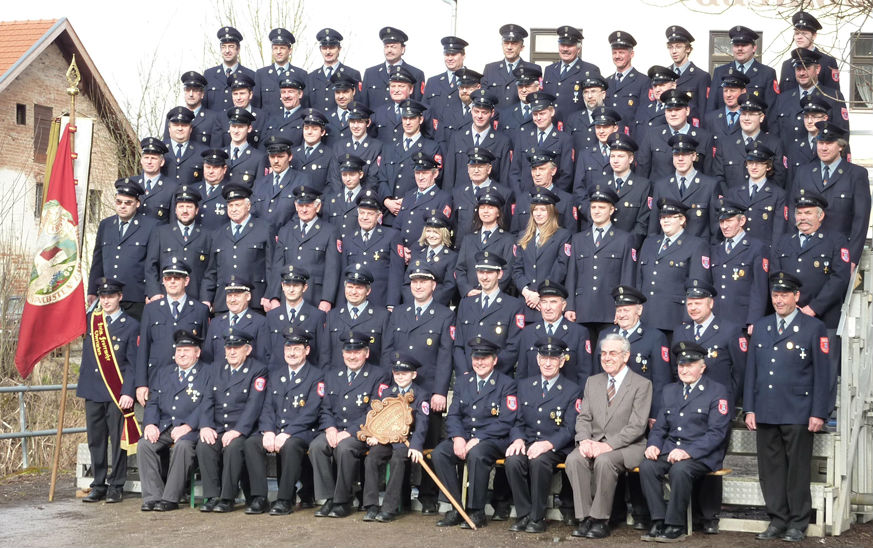 Gruppenfoto der freiwilligen Feuerwehr Obertürken
